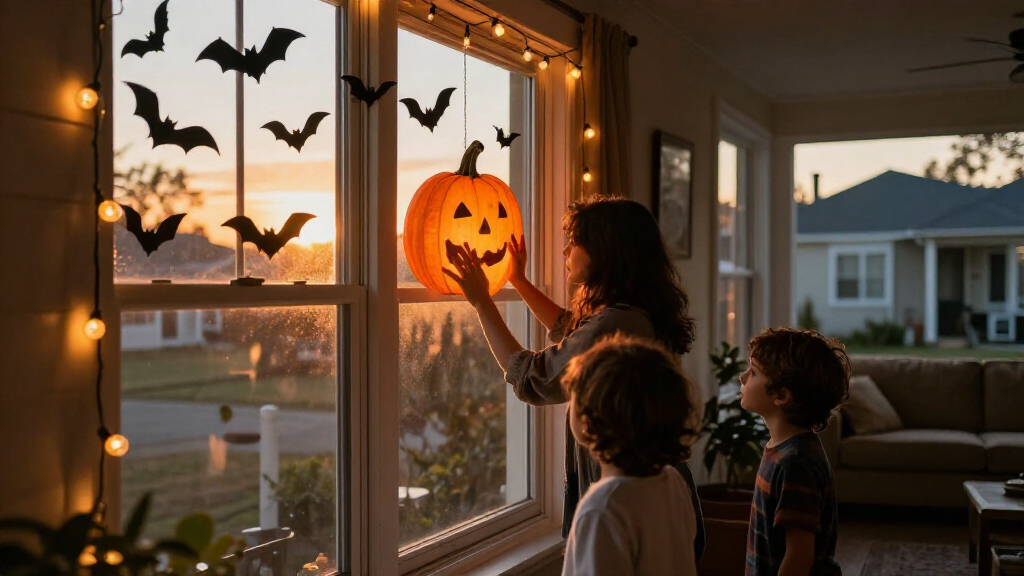 Halloween window decorations