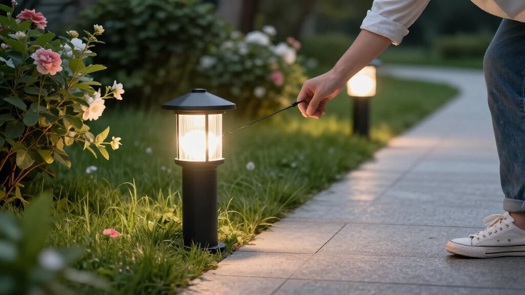 solar-powered garden lights