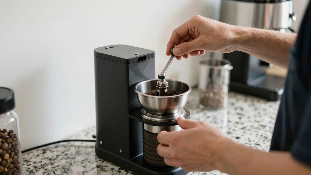 best flat burr grinder with 64mm burrs and bellows