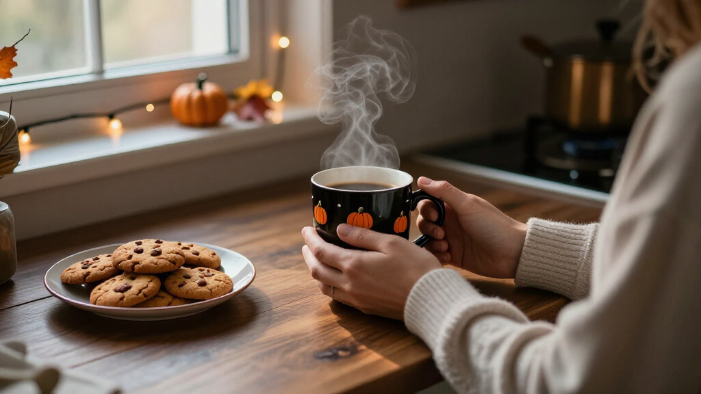 Halloween themed coffee mugs