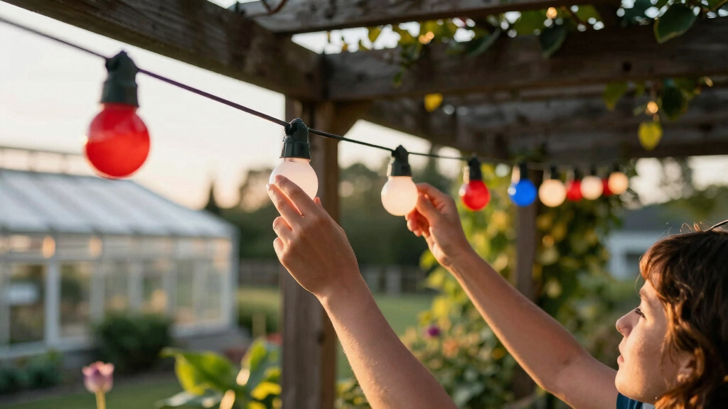 patriotic outdoor string lights