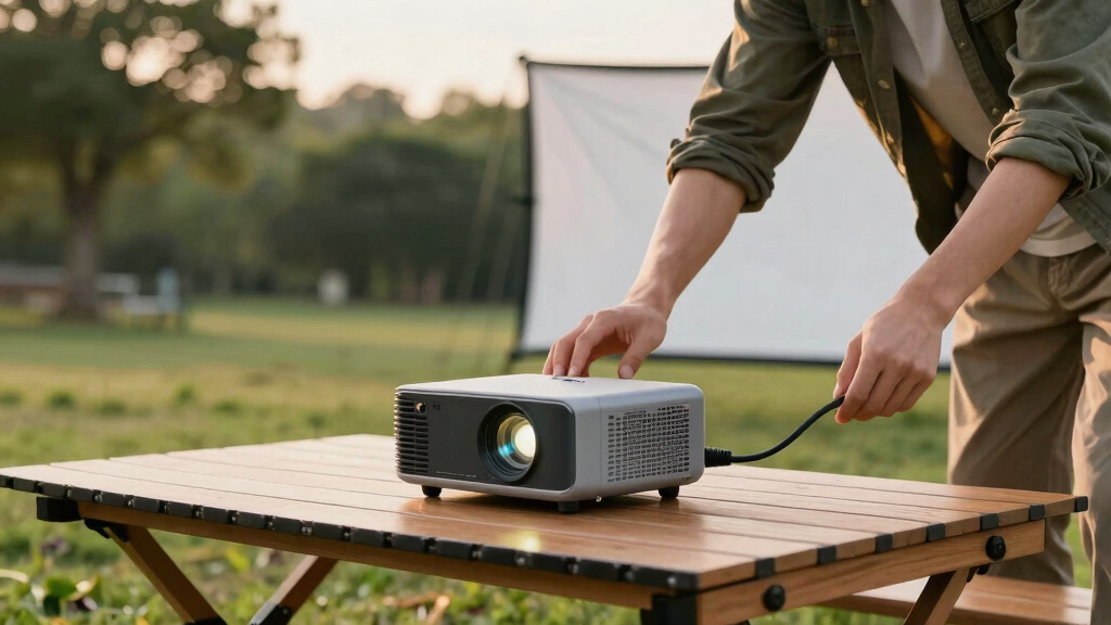 portable outdoor projector