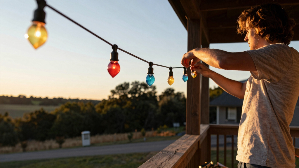 patriotic outdoor string lights