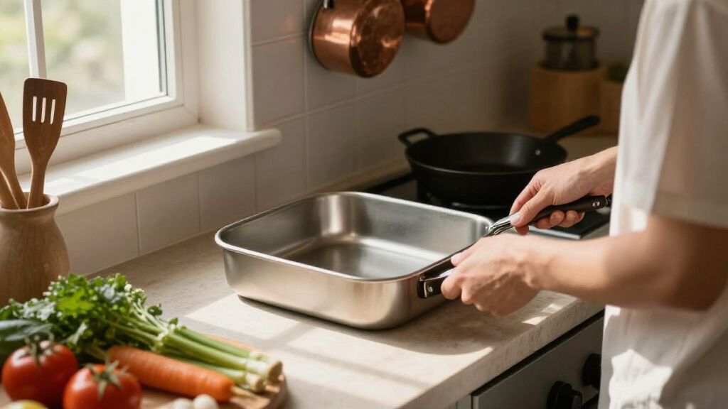 stainless steel roasting pan for small countertop