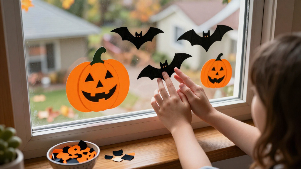 Halloween window clings