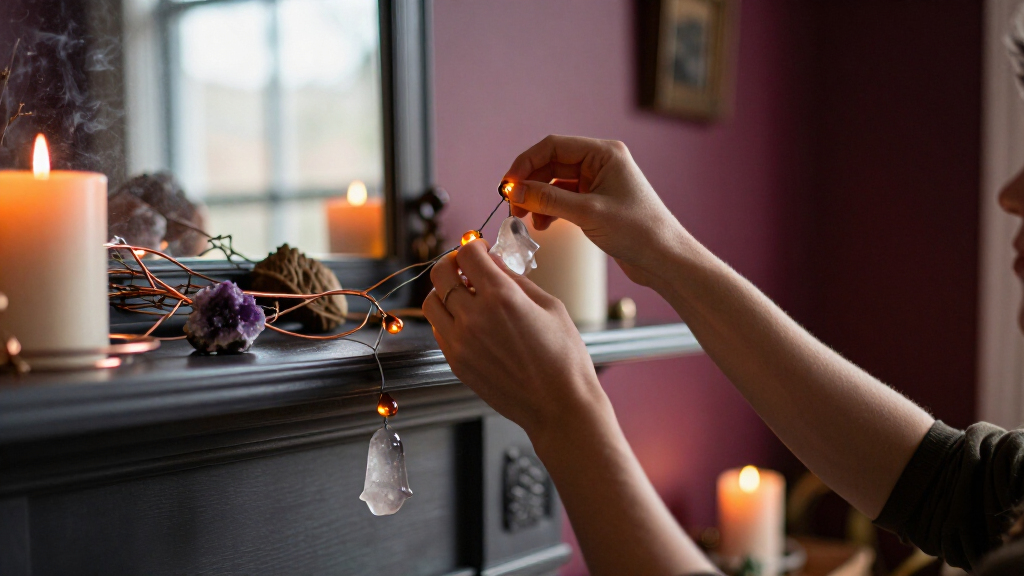 spooky crystal decorations