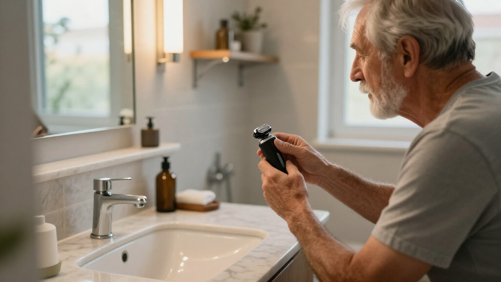 electric razor for elderly man