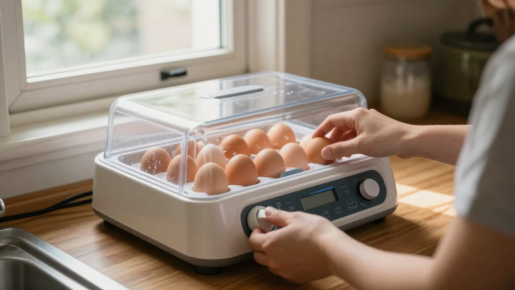 egg incubator with humidity control and auto turner