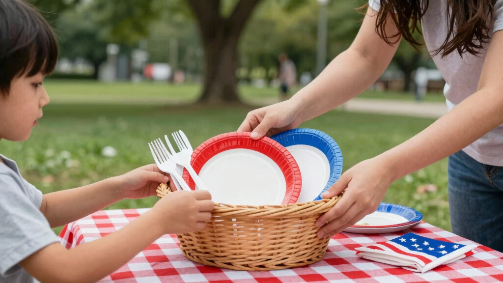patriotic family picnic supplies