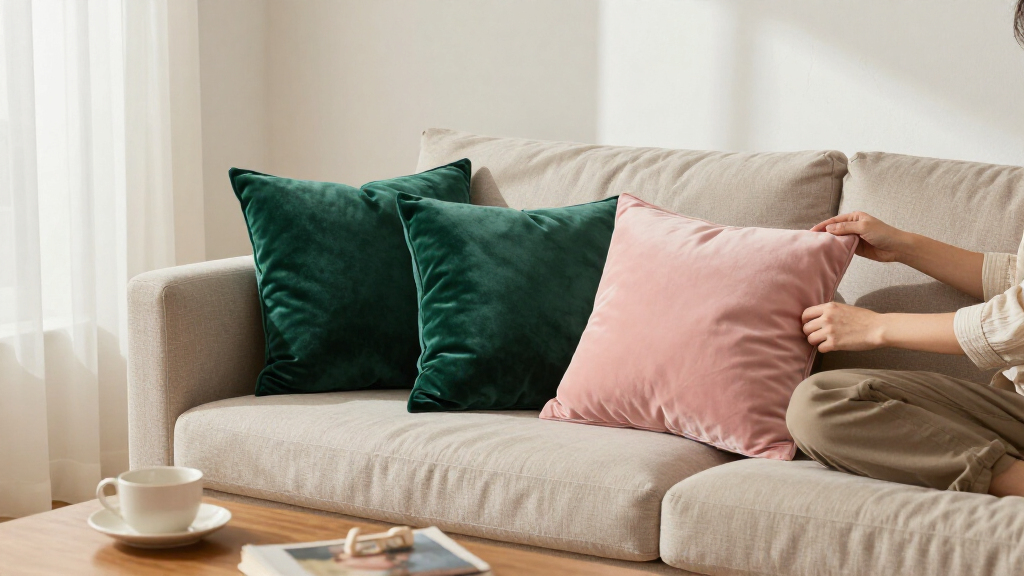 modern velvet throw pillows