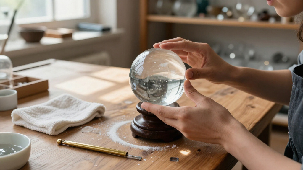 best crystal ball with stand large