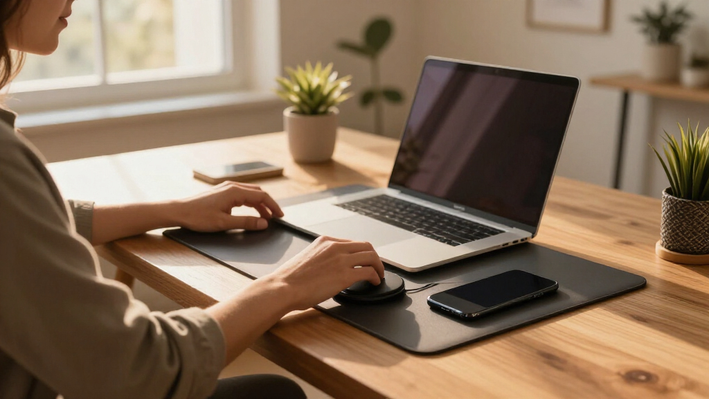 smart desk mats with wireless charging