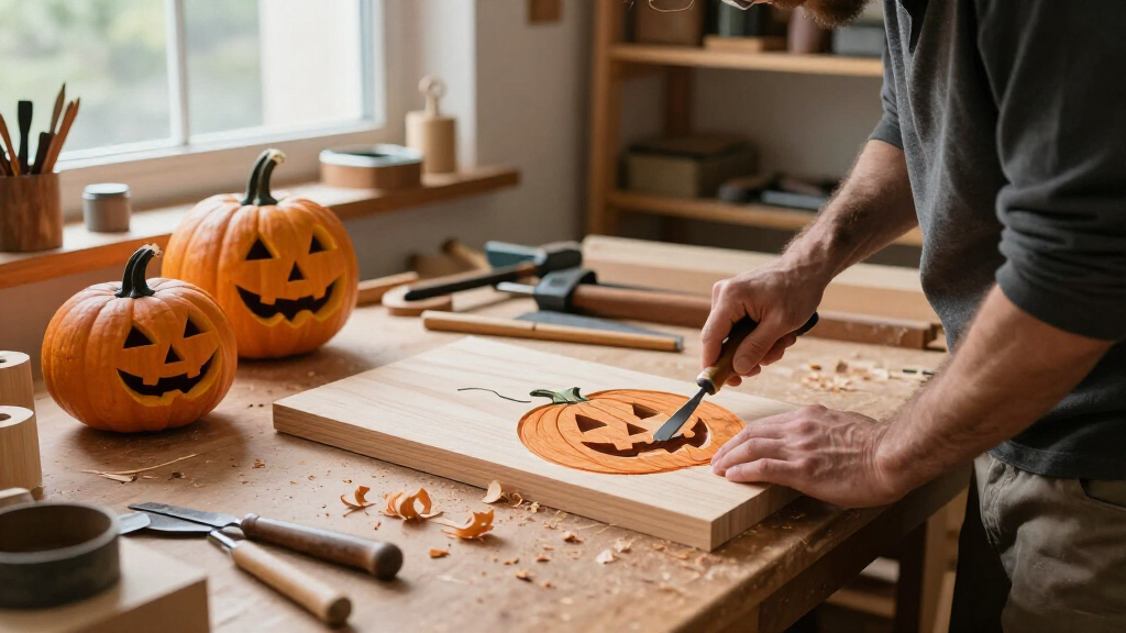 Halloween wood carving tools