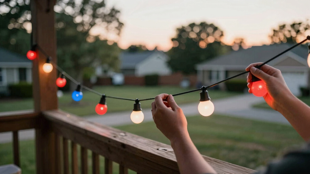 patriotic outdoor string lights