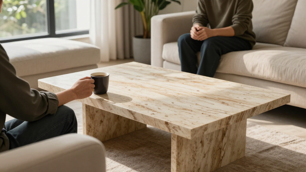 travertine style coffee tables