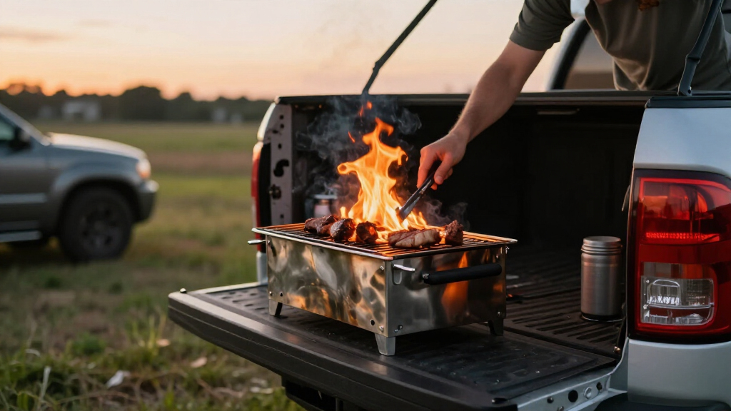 portable outdoor tailgate grills