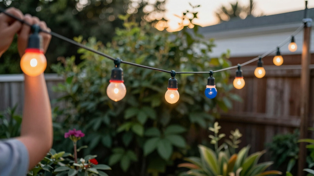 patriotic outdoor string lights