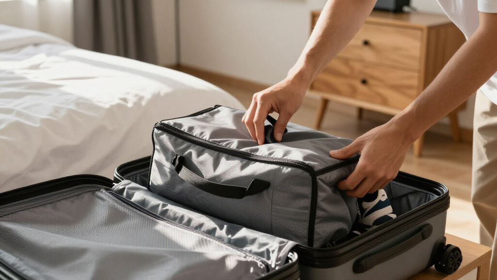 spacesaving travel shoe bags