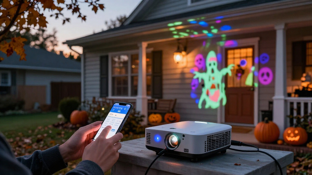 smart Halloween projector lights