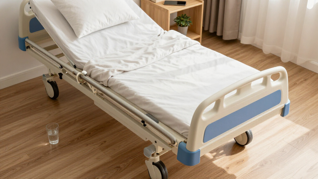 adjustable electric hospital bed with rails