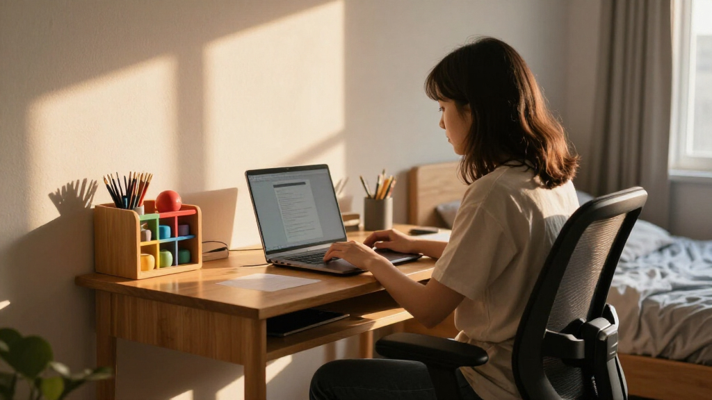student desk and study furniture