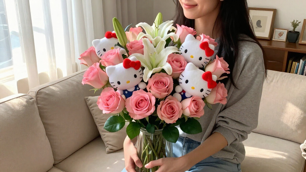 hello kitty valentines bouquet