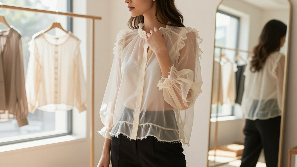 best raw-edge organza blouses