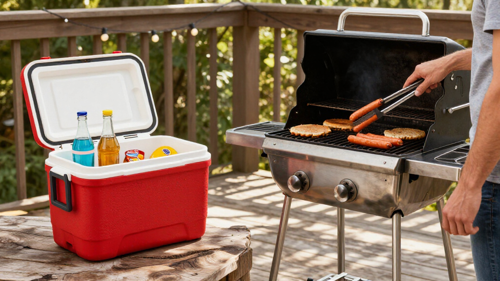 tailgating coolers and grills