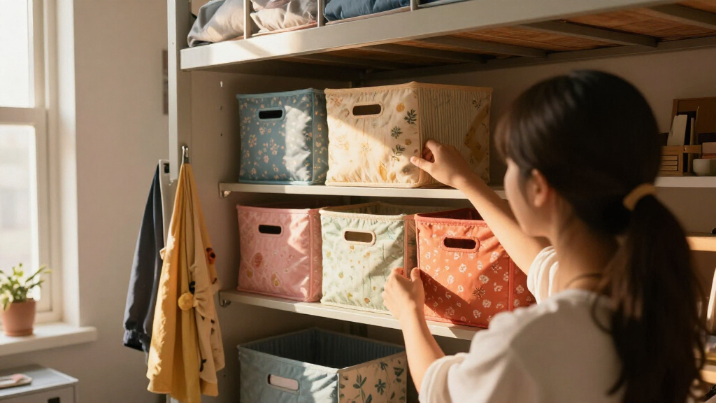 dorm decor and organization bins