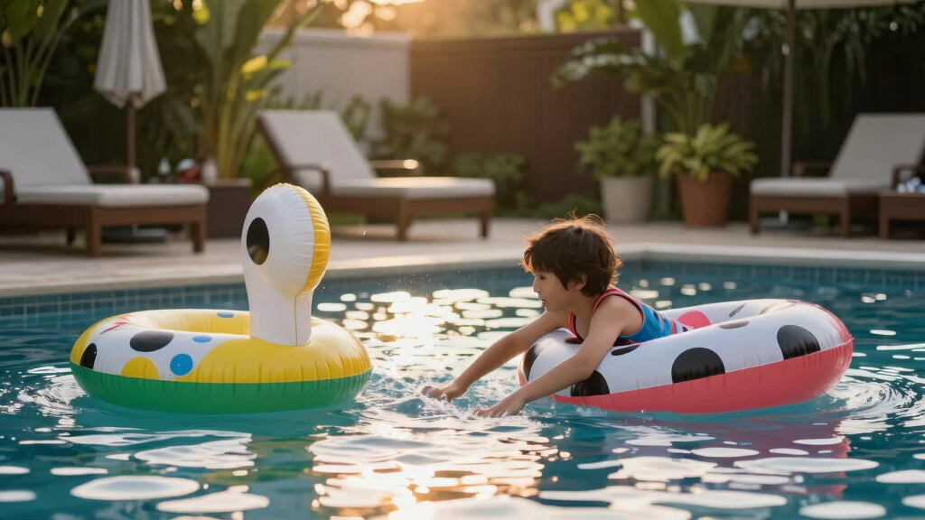 soccer-themed outdoor pool inflatables