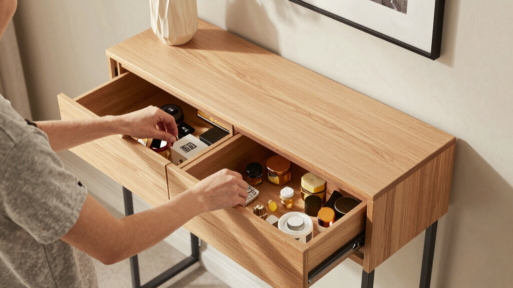 best console table with drawers narrow