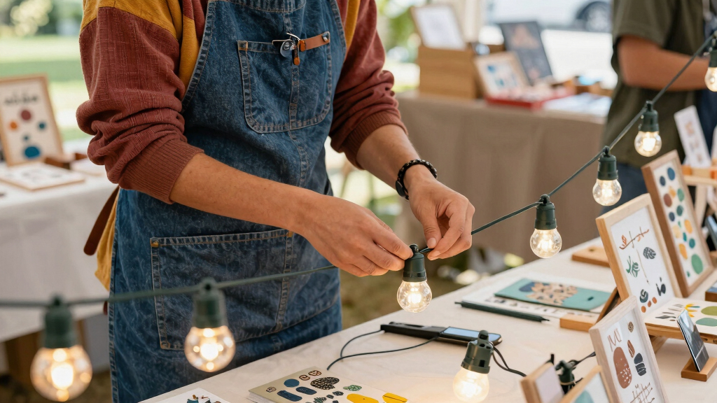 best battery lights for vendor booth