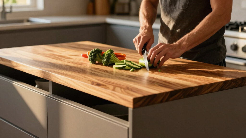 best butcher block kitchen islands with storage