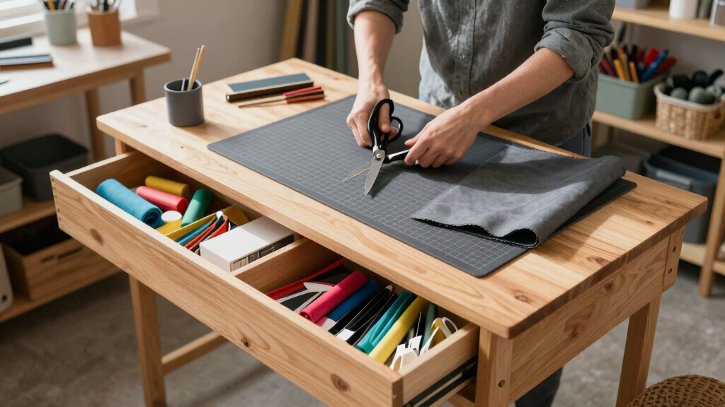 best craft table with storage