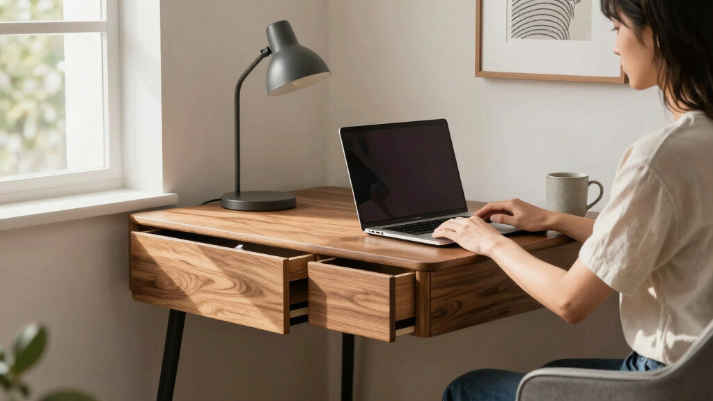 corner desk with storage premium