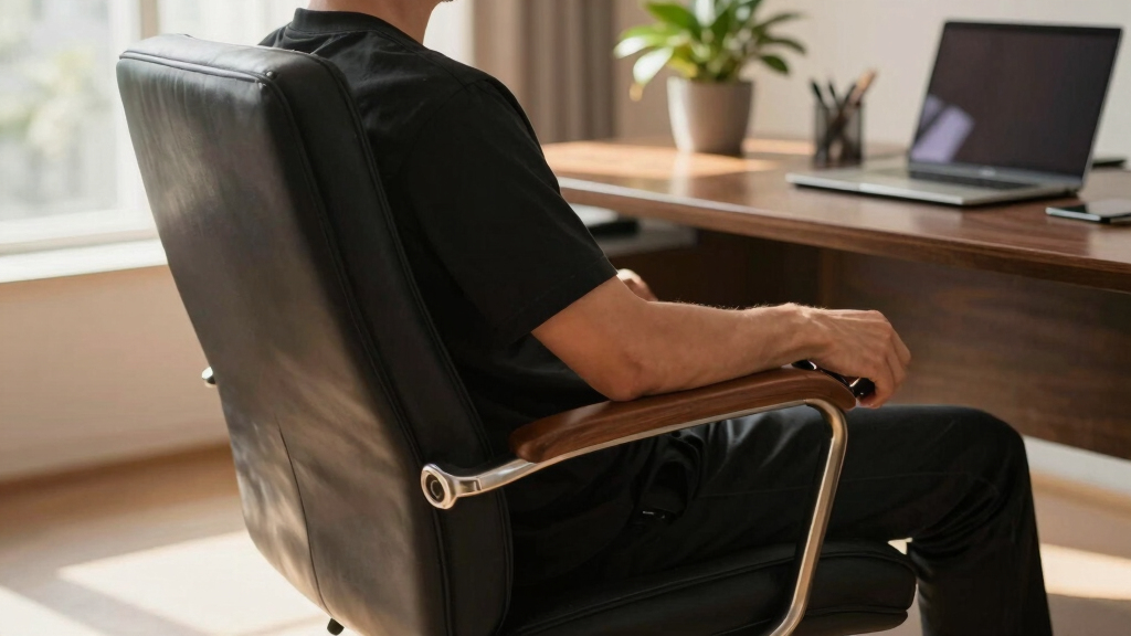 Leather executive office chair for home office