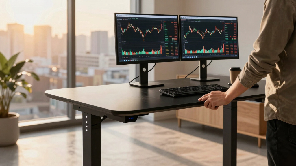 best electric standing desk for trading setup