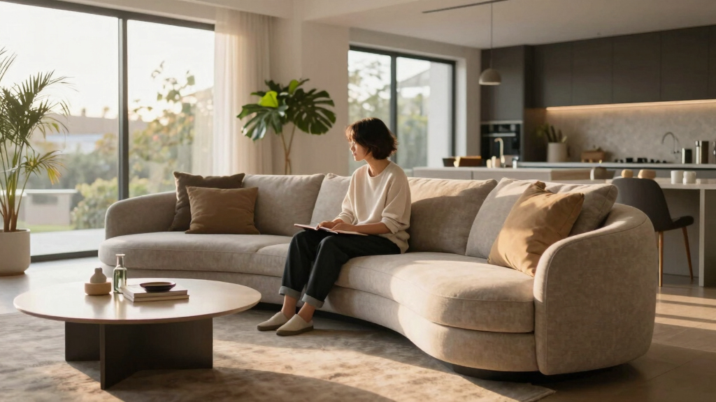 best curved sofas for open concept homes amazon