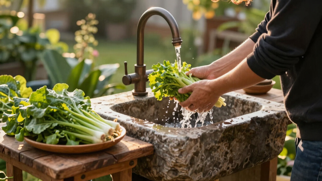 best outdoor sink station for produce cleaning