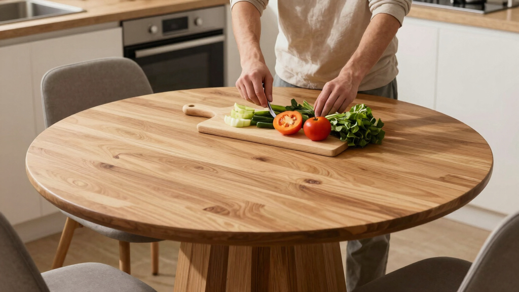 best round pedestal dining table solid wood