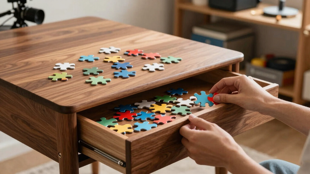 best puzzle table with drawers premium