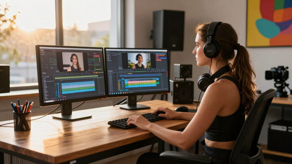 best desk setups for creator editing studios