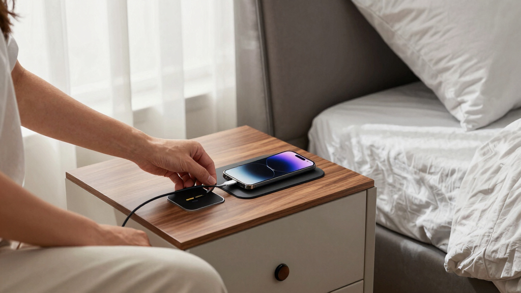 best nightstands with charging station premium