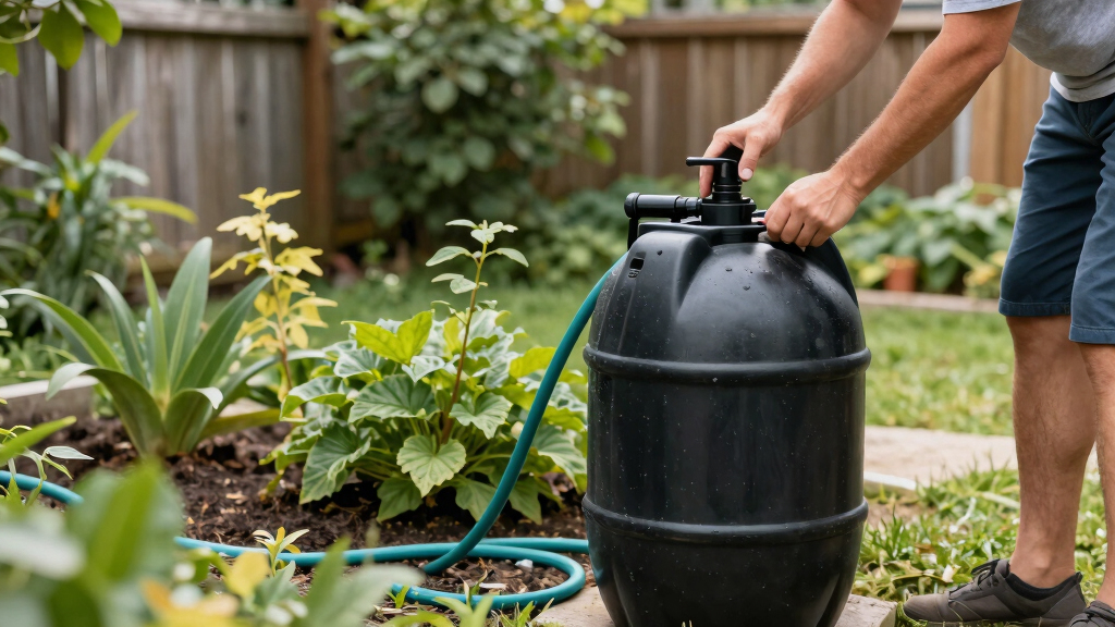 best rain barrel pump kit for gardens