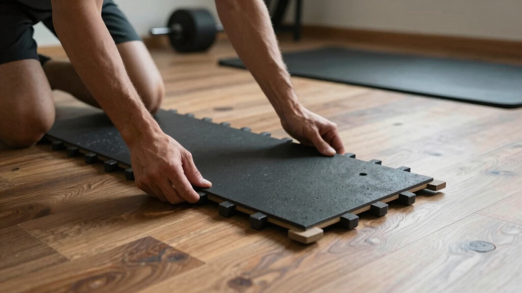 best gym flooring tiles for home workout rooms