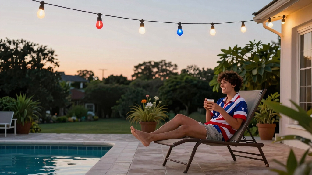 patriotic outdoor string lights