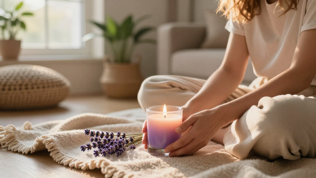 lavender aromatherapy candle