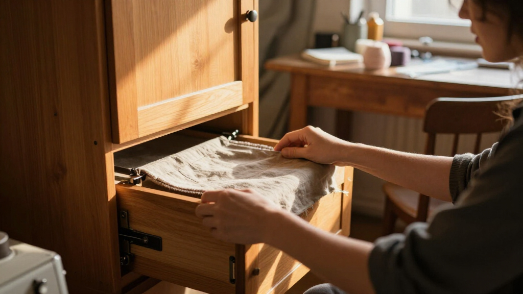sewing cabinet with lift