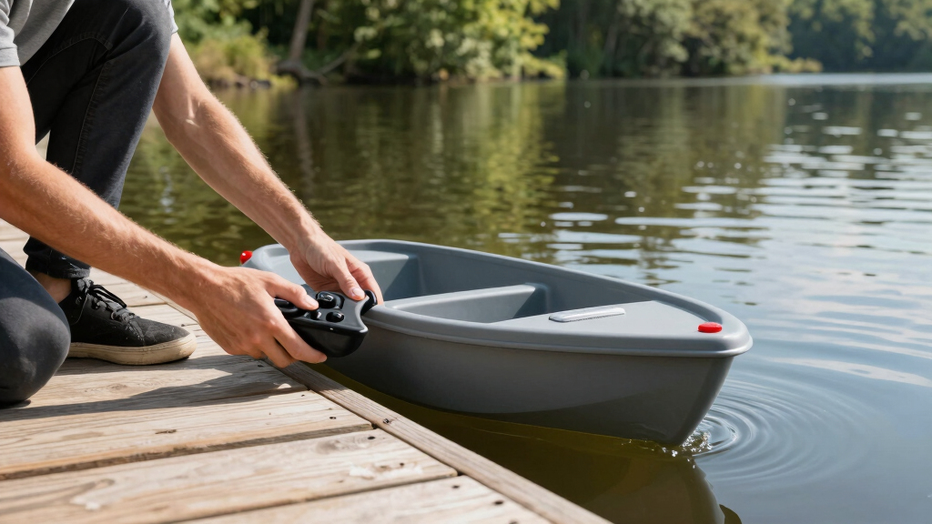 compact bait boat for small lakes