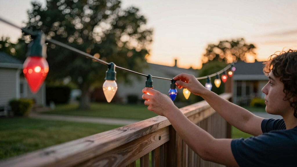 patriotic outdoor string lights